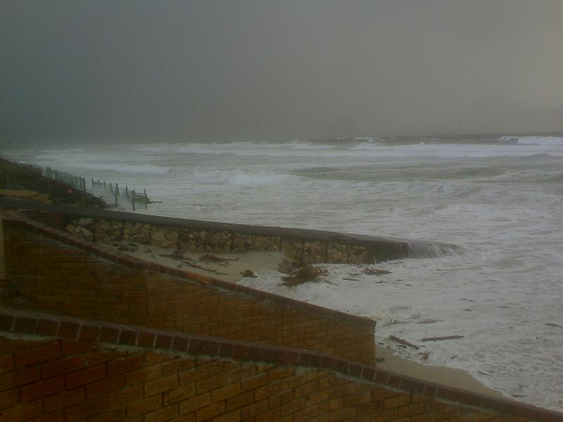 Milnerton Beach during the storm